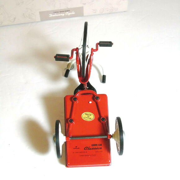 NEW Hallmark 1950 DELIVERY CYCLE DIE CAST Red Wagon Bicycle Kiddie Car Classics! - Picture 5 of 7